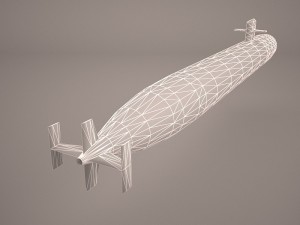 uss dallas ssn 700 with dry deck shelter Modelo 3D