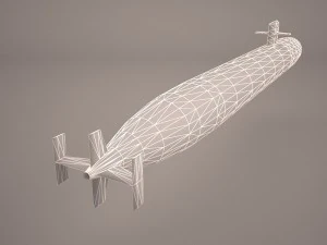 uss dallas ssn 700 with dry deck shelter 3D Model