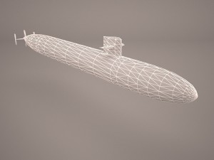 uss dallas ssn 700 with dry deck shelter Modelo 3D