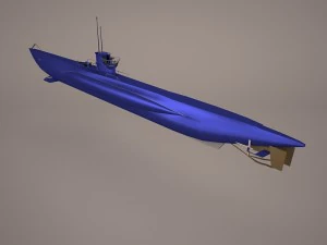 uss dallas ssn 700 with dry deck shelter 3D Model