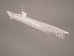 uss dallas ssn 700 with dry deck shelter 3D Model
