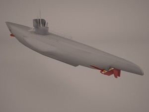 uss dallas ssn 700 with dry deck shelter 3D Model