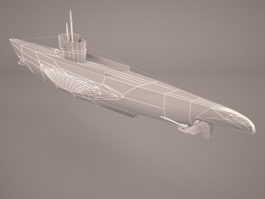uss dallas ssn 700 with dry deck shelter 3D Model