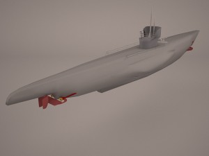 uss dallas ssn 700 with dry deck shelter 3D Model