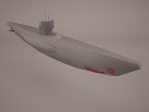 uss dallas ssn 700 with dry deck shelter 3D Model