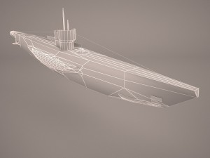 uss dallas ssn 700 with dry deck shelter 3D Model