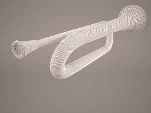 trumpet bugle 3D मॉडल