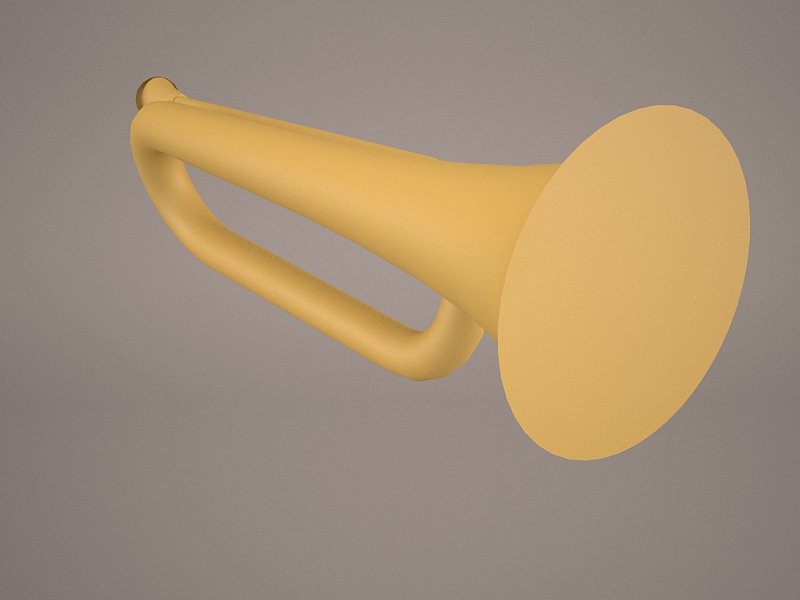 Brass Bugle - 3D Model by yn-delmund