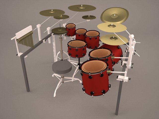 snare drum 3Dモデル .c4d .max .obj .3ds .fbx .stl .blend 