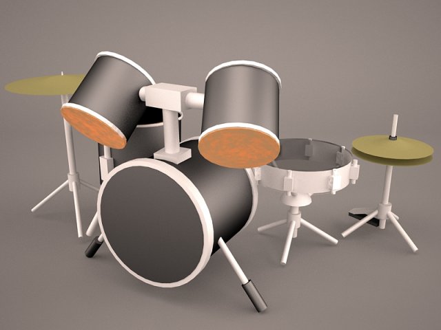 snare drum 3D Модель .c4d .max .obj .3ds .fbx .stl .blend 