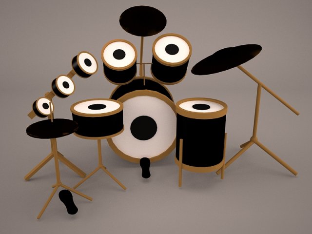 snare drum 3D Model .c4d .max .obj .3ds .fbx .stl .blend 