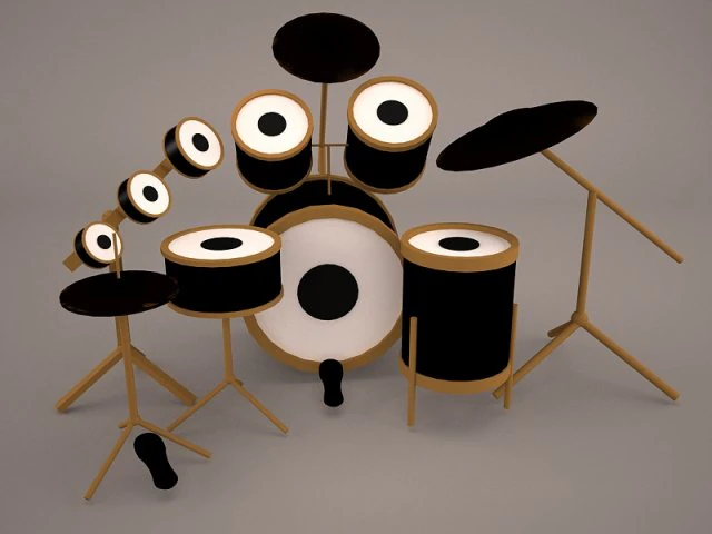 snare drum 3D Model .c4d .max .obj .3ds .fbx .stl .blend 