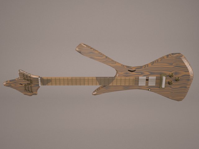 stratocaster guitar 3D Model .c4d .max .obj .3ds .fbx .stl .blend 