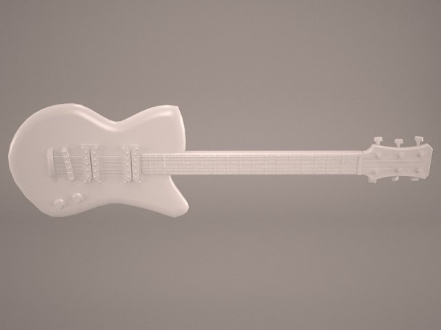 stratocaster guitar Model 3D .c4d .max .obj .3ds .fbx .stl .blend 