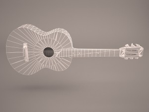 acoustic guitar 3D मॉडल