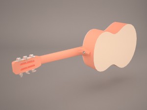 acoustic guitar 3D मॉडल