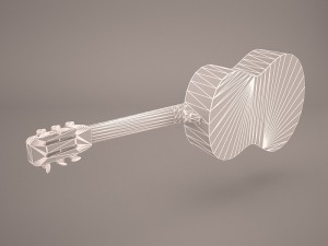 acoustic guitar 3D मॉडल