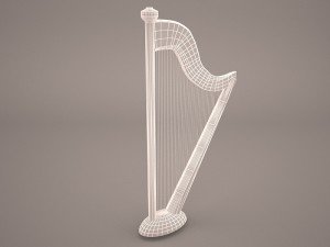 harp musical instrument Model 3D