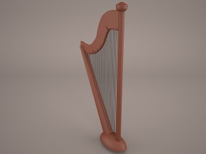 harp musical instrument Model 3D