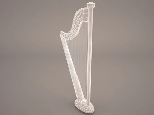 harp musical instrument 3D Model