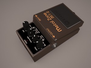boss metal zone mt-2 effect 3D 模型