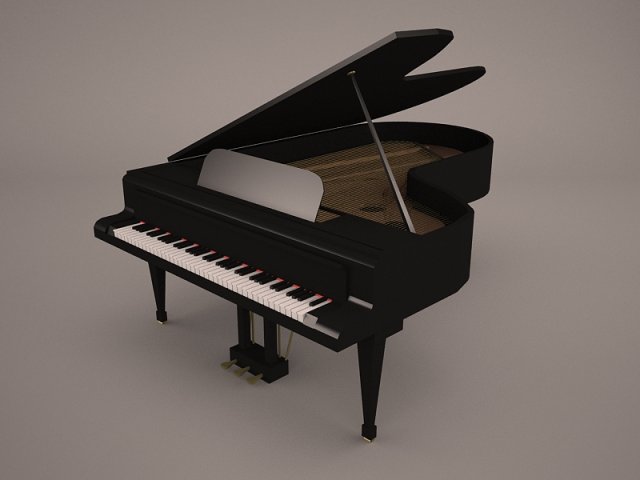 grand piano Free 3D Model in Piano 3DExport