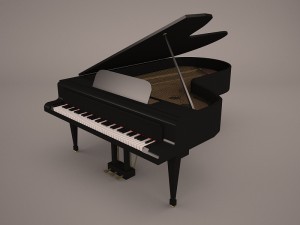 grand piano Modello 3D