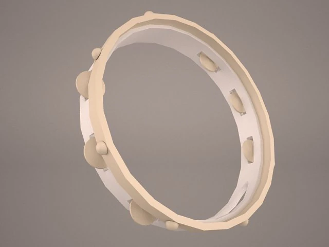 tambourine 3D Model .c4d .max .obj .3ds .fbx .stl .blend 