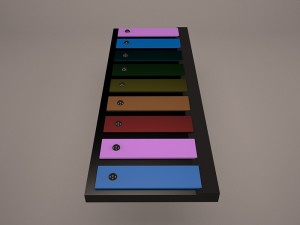 xylophone percussion musical toy 3D Model