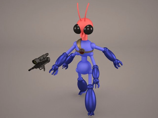 warrior ant 3D Model .c4d .max .obj .3ds .fbx .stl .blend 