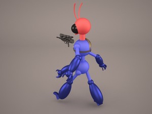 warrior ant Modello 3D