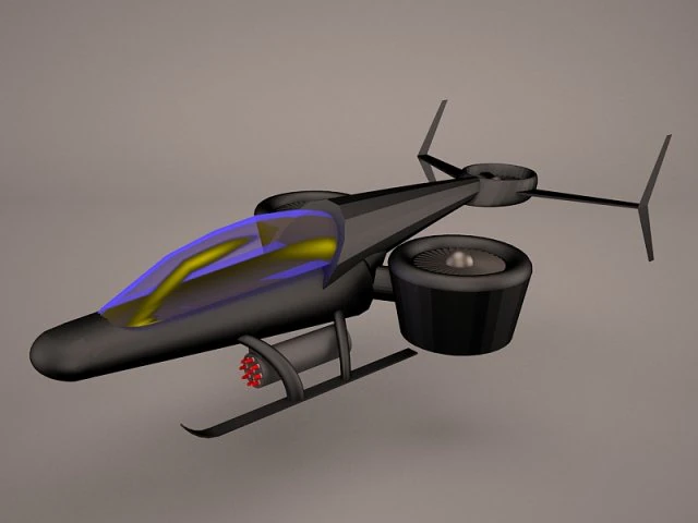 dolphin helicopter 3D Model .c4d .max .obj .3ds .fbx .stl .blend 