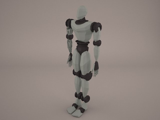 robot cop boy armored 3D Модель .c4d .max .obj .3ds .fbx .stl .blend 