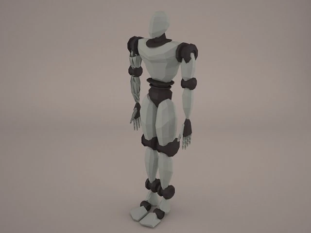robot cop boy armored 3D Model .c4d .max .obj .3ds .fbx .stl .blend 