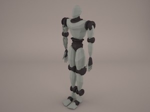 robot cop boy armored 3D Model