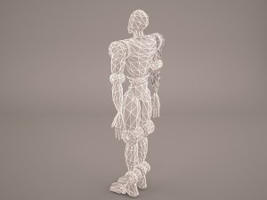 robot cop boy armored 3D Модель