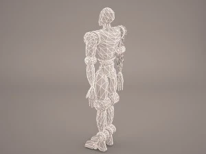 robot cop boy armored 3D Model