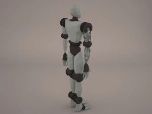 robot cop boy armored 3D Model