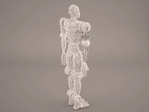 robot cop boy armored 3D Model