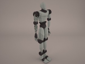 robot cop boy armored 3D Модель