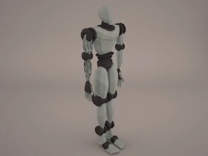 robot cop boy armored 3D Model