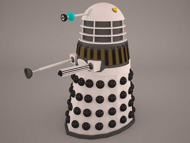 dalek 3D Model .c4d .max .obj .3ds .fbx .stl .blend 