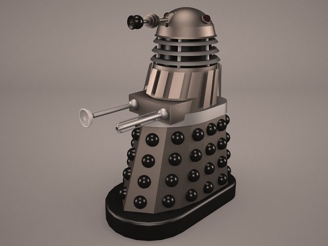 dalek 3D Model .c4d .max .obj .3ds .fbx .stl .blend 