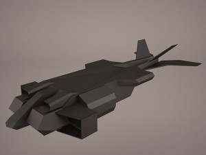 dropship spaceship 3D मॉडल