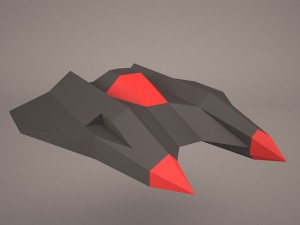 scifi fighter Model 3D