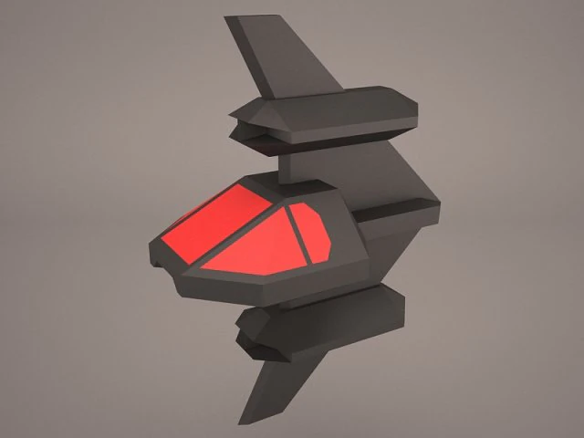 scifi fighter 3D Model .c4d .max .obj .3ds .fbx .stl .blend