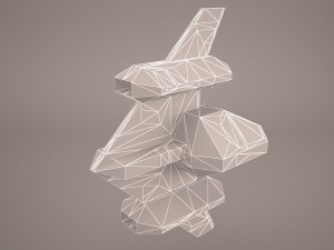 scifi fighter 3Dモデル