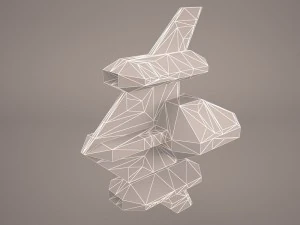 scifi fighter 3D Model