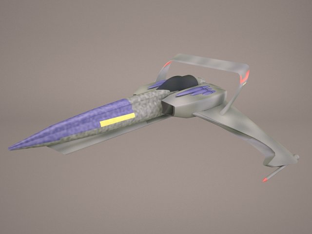 scifi fighter 3D Model .c4d .max .obj .3ds .fbx .stl .blend 
