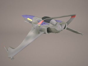 scifi fighter 3D Model